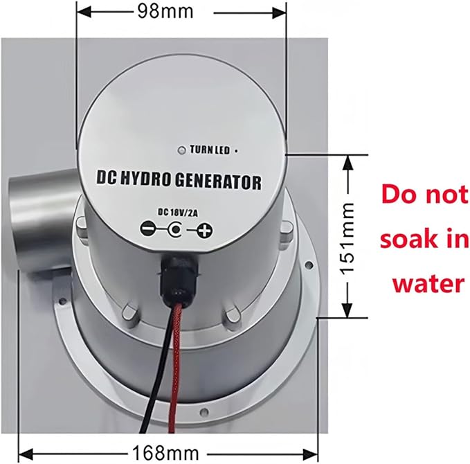 36W/50W/100W Hydroelectric Generator, Portable Micro Hydro Generator for 12V Battery Charging, Small Permanent Magnet Outdoor Water Turbine Generators(100W)