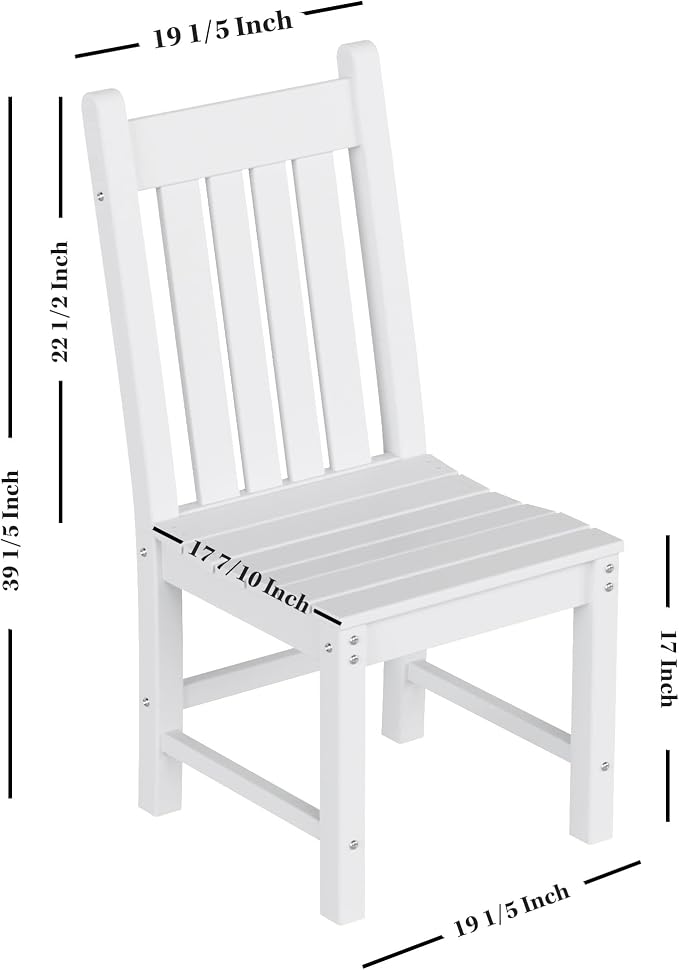 WestinTrends Malibu 6 Piece Outdoor Dining Set with Bench, All Weather Poly Lumber Patio Table and Chairs Set, 71" Trestle Dining Table with Umbrella Hole, 5 Patio Chairs with Bench, Black