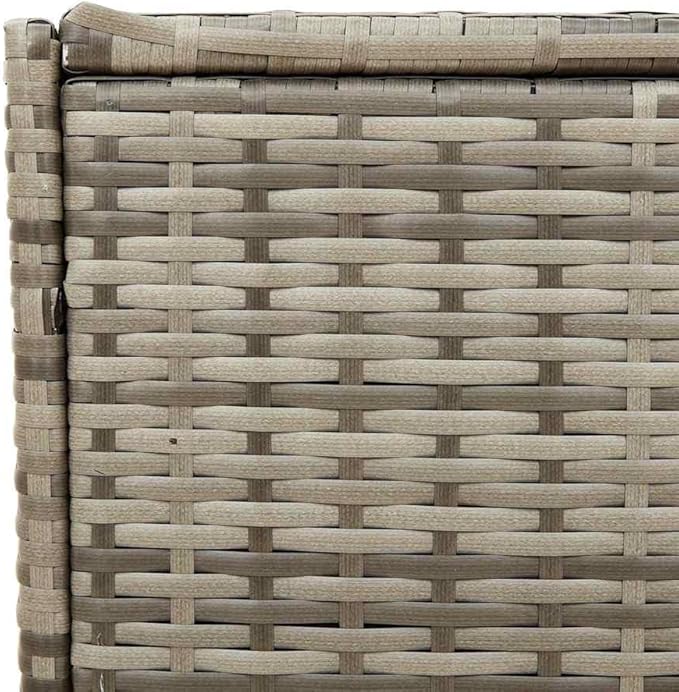 Outdoor Garden Storage Box, 283L Weather-Resistant PE Rattan Deck Box with Gas Spring Lid, Waterproof Patio Cushion Organizer for Backyard, Pool, and Terrace, Grey