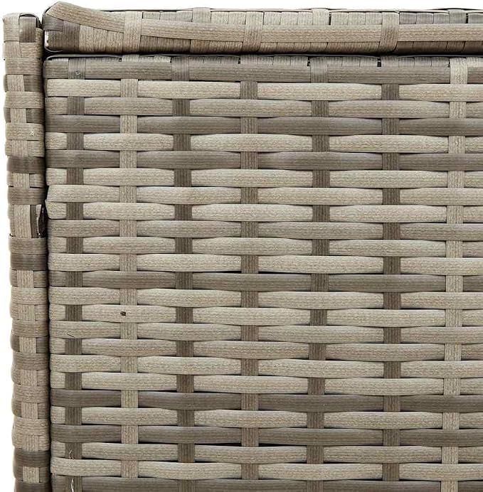 19.7 x 47.2 in Grey PE Rattan Deck Box with Gas Spring, 283 L Medium Outdoor Storage Box for Cushions, UV-Proof Garden Storage Cabinet for Patio Balcony Backyard