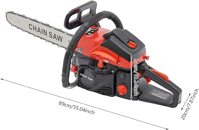 Gas Chainsaw 18 Inch, 58CC 2-Stroke Gasoline Chainsaw, 2200W Single Cylinder Air-cooled Petrol Chain Saw for Garden Pruning, Forest Logging, Firewood Cutting