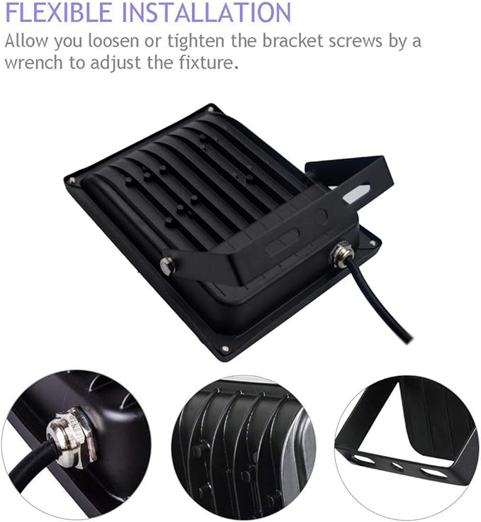 20W 12V~60V AC/DC LED Work floodlight IP65 Waterproof Outdoor Light, 1800LM, 6000K, Daylight White safetylight, 250W Halogen Light Equivalent, Used in Garage, Lawn, Wall