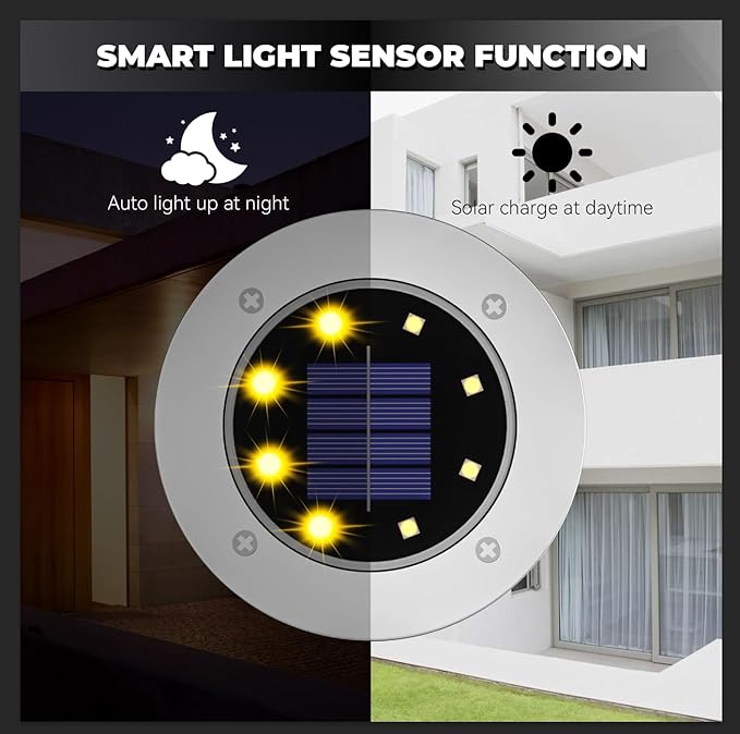 DUUDO Solar Lights Outdoor Waterproof 12Pack, Solar Garden Lights Pathway Light Bright In-Ground Light Landscape Lighting Outdoor Garden Decor for Yard, Patio, Driveway, Walkway Warm Light