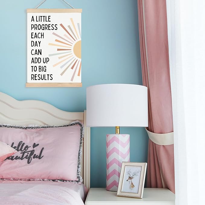 Positive Affirmations Inspirational Boho Sunshine Wall Art Decor,Inspirational Add Up to Big Results Office Motivational Wall Decor Posters for Classroom School Counselor Therapist Office,12x16 Inch