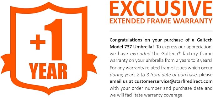 Galtech Deluxe Auto Tilt Market Umbrella, 9ft - Outdoor Patio, Deck, Pool, Backyard Stand Alone Umbrella - Octagon, Heavy Duty w/Black Frame & Sunbrella Fabric (Black)
