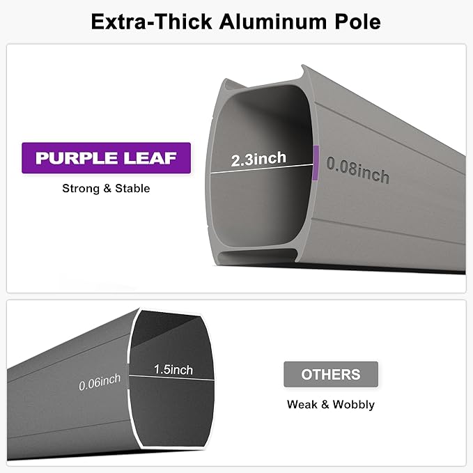 PURPLE LEAF 11.5' X 8' Left-right Tilting Patio Umbrella Outdoor Swivel Cantilever Umbrella Aluminum Offset Umbrella with Champagne Frame and 360-degree Rotation for Garden Deck Pool, Taupe