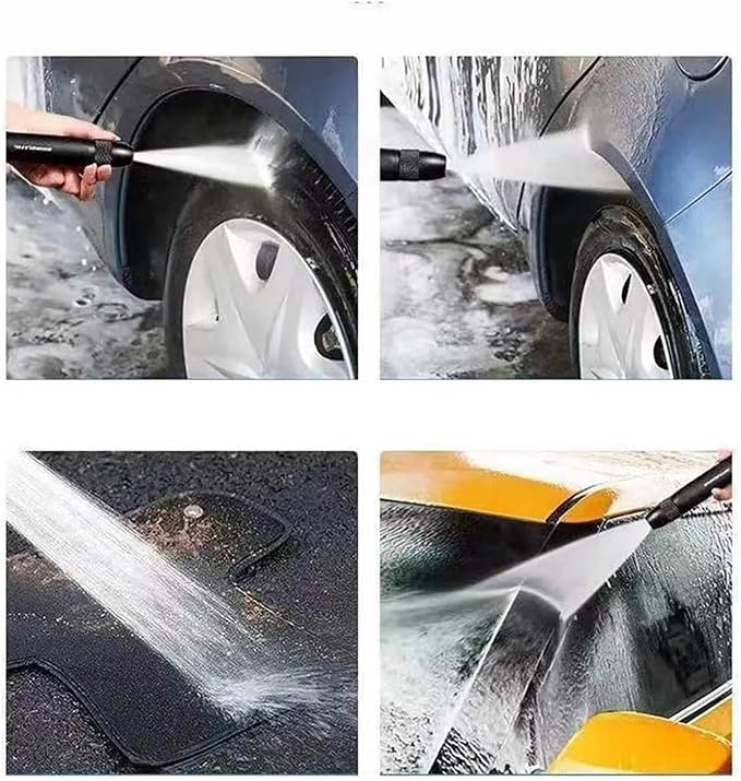 Home High-Pressure Car Wash Water Gun,2026 Pressure Power Washer Nozzle with Metal Connector Set,Heavy Duty Adjustable Hose Nozzle,Jet Nozzle Power Washer for Garden Hose、Car Wash (1pcs)