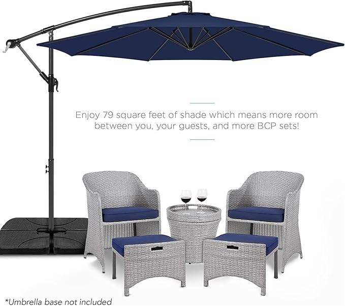 9ft Patio Umbrella Replacement Canopy for 8 Rib, Market Yard Umbrella Replacement Top Cover Fit Outdoor Umbrella (Canopy Only),Blue
