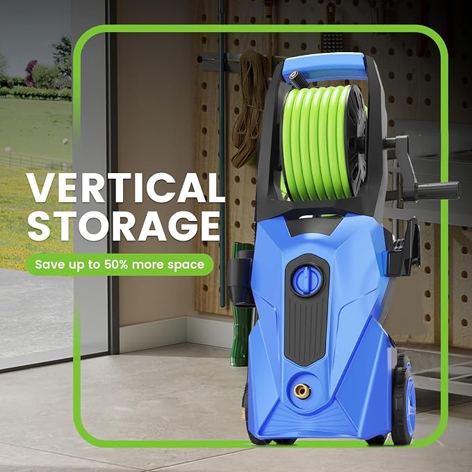 Pressure Washer 5000PSI Power Washers Powered with 33ft Pressure Hose, 4 Nozzle and Foam Cannon, powerwashers for Home, Cars, Fences, Patio, Upgraded Blue