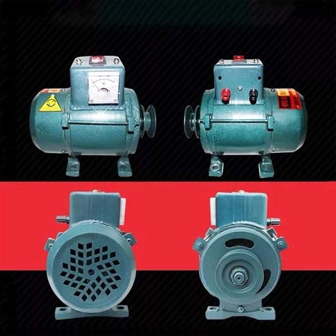 5000W/7000W 220V High Power Permanent Magnet Generator, Pure Copper Wire, Brushless Design, Pulley-Driven, For Lighting(Gloves Included)(5000w)
