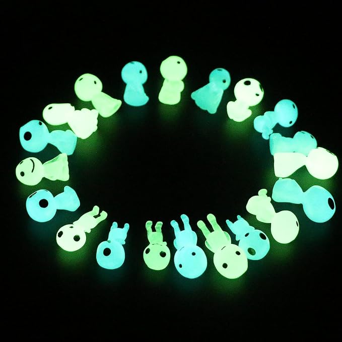 Fairy Garden Accessories Tree Elves Glow in Dark Garden Alien Decor Miniatures Luminous Ghost kit for Micro Landscape Garden Decoration Outdoor Status Patio Lawn Yard Kit