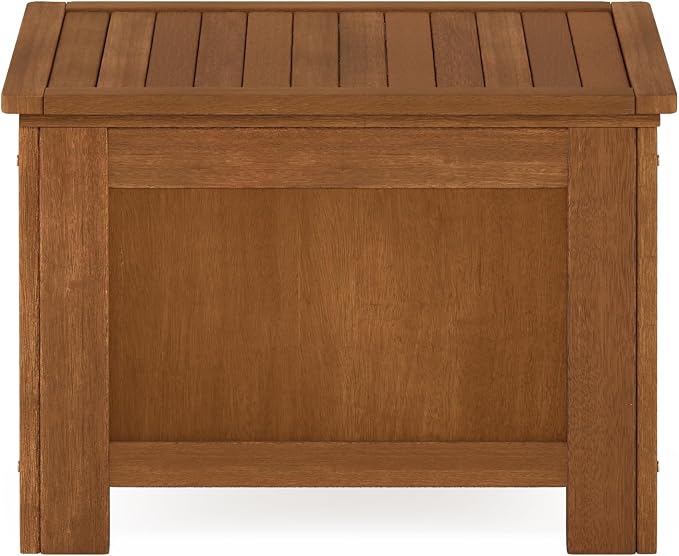 Furinno TIOMAN Outdoor Wooden Cooler Chest, Insulated Ice Chest Storage Box, 25 x 18, for Patio, Garden and Porch, Light Wood