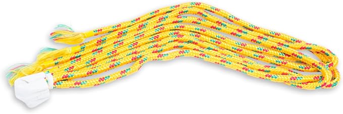NOVICA Green Yellow Red Striped Hand Woven Cotton Mayan 2 Person XL Rope Hammock, 'Colima' (Double)