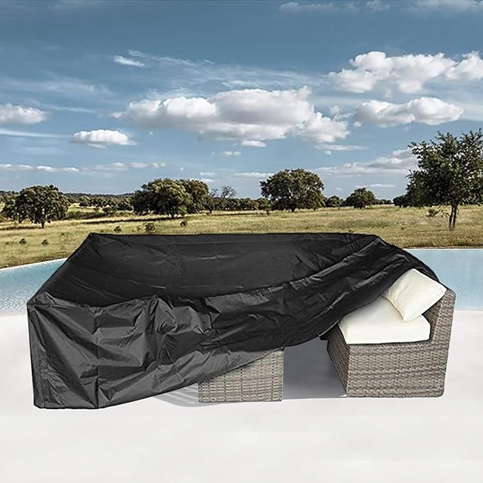 Patio Furniture Set Cover Outdoor Sectional Sofa Set Covers Outdoor Table and Chair Set Covers Water Resistant 110 Inch L x 83 Inch W x 28 Inch H