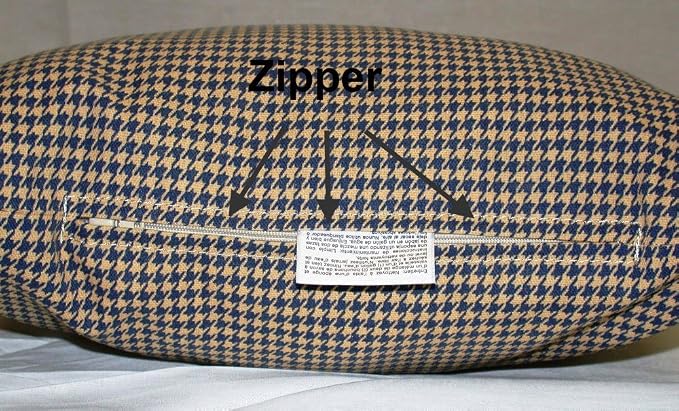 OVERSTOCK BLOWOUT!! Pack of 5 Patio Pillows w/ Zipper ~ Navy & Khaki Houndstooth