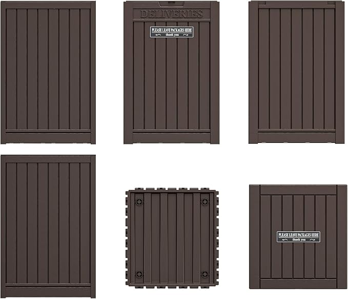 LHBGO Package Delivery Box for Outside, 48 Gallon Storage with Lockable Secure, Large Resin Outdoor Package Drop Container