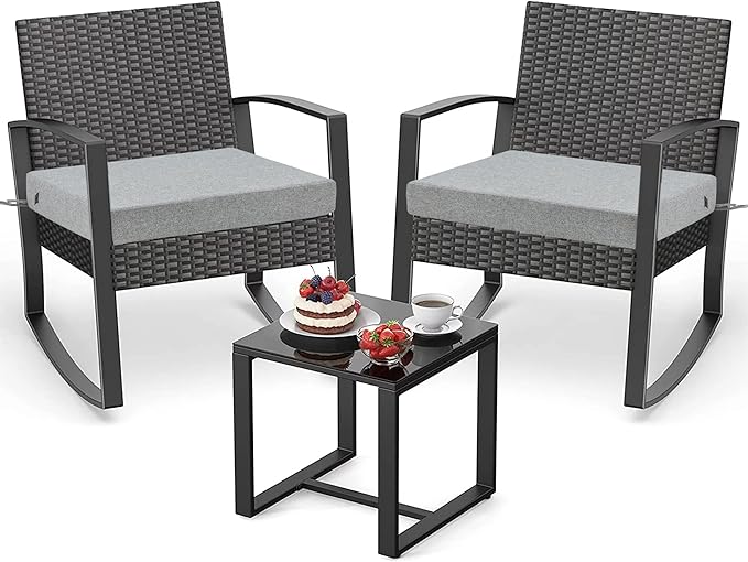 FUNHOME 2 Pack Outdoor Cushion Covers 24" x 24" x 4", No Insert! Water-Resistant Patio Chair Seat Cushion Covers with Zipper and Tie, Replacement Cover Only(Light Grey)