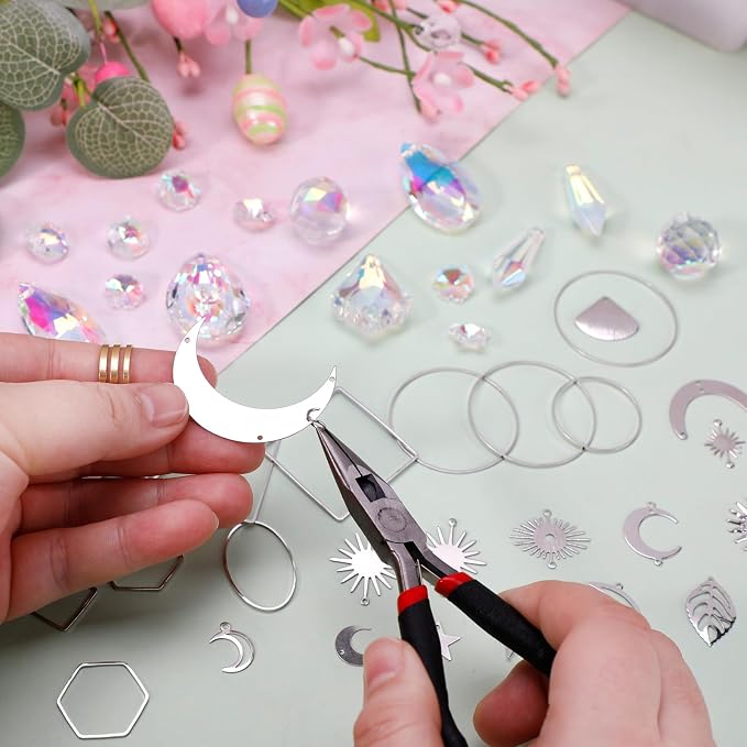228pcs Sun Catcher Kits for Adults, DIY Arts and Crafts for Women | Prism Crystal Suncatchers Indoor Window Hanging Ornaments Decor for Home Gifts for Mother Wife Daughter
