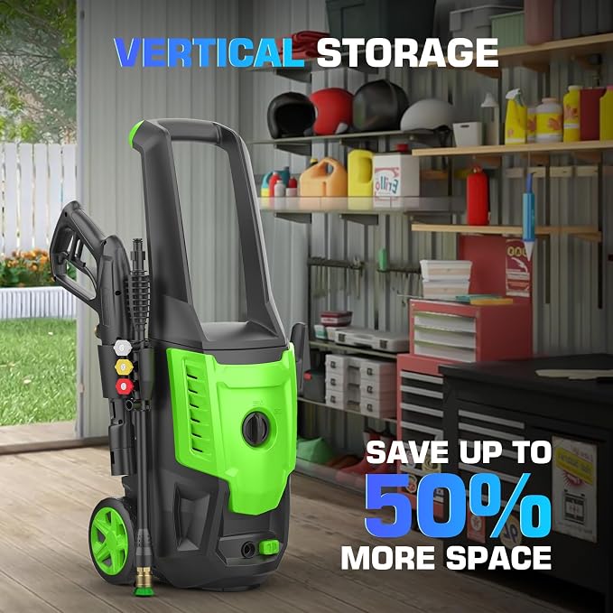 Professional Electric Pressure Washer 5000PSI, 4.0GPM Portable Power Washer with 4 QC Nozzles and Soap Bottle, Cleaner Machine for Cars/Home/Driveways/Patios/Decks/Fences