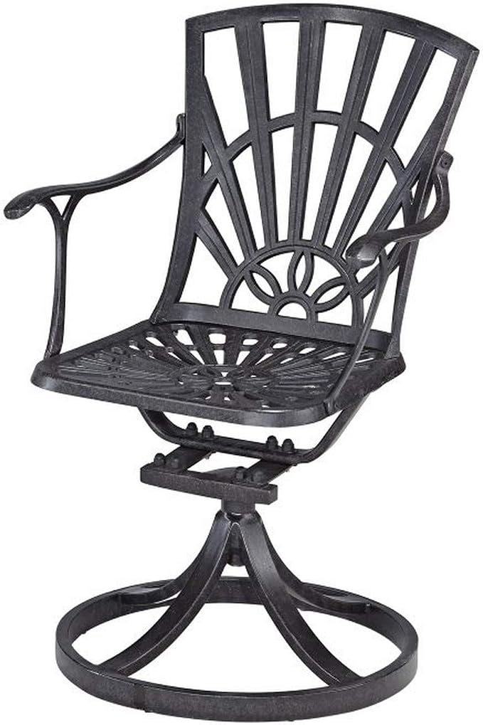 Homestyles 6660-3058C 5 Piece Outdoor Dining Set, 42" Table, Charcoal