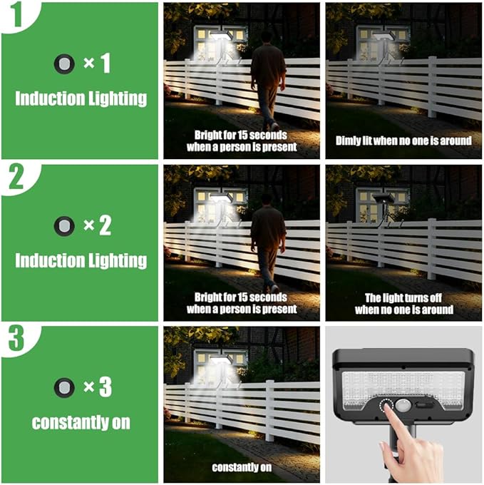 Solar Lights,Outdoor Solar Motion-Activated Light with Flexible Octopus Tripod 360° Can be Wrapped Around Tree Trunks,Dual Charging,Outdoor Sercurity Lights for Deck Fence, Garden (White)