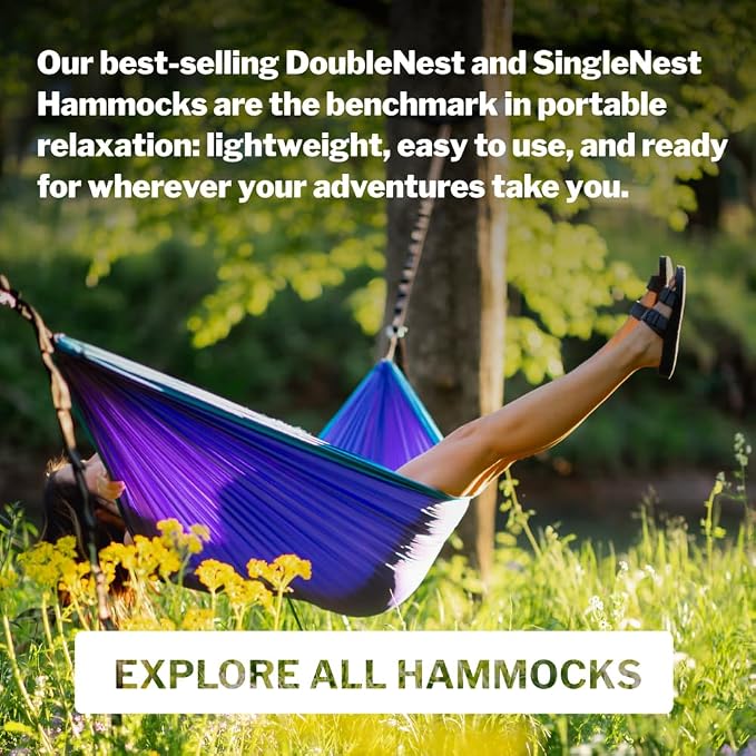 ENO, Eagles Nest Outfitters DoubleNest Lightweight Camping Hammock, 1 to 2 Person, Special Edition Colors, ATC