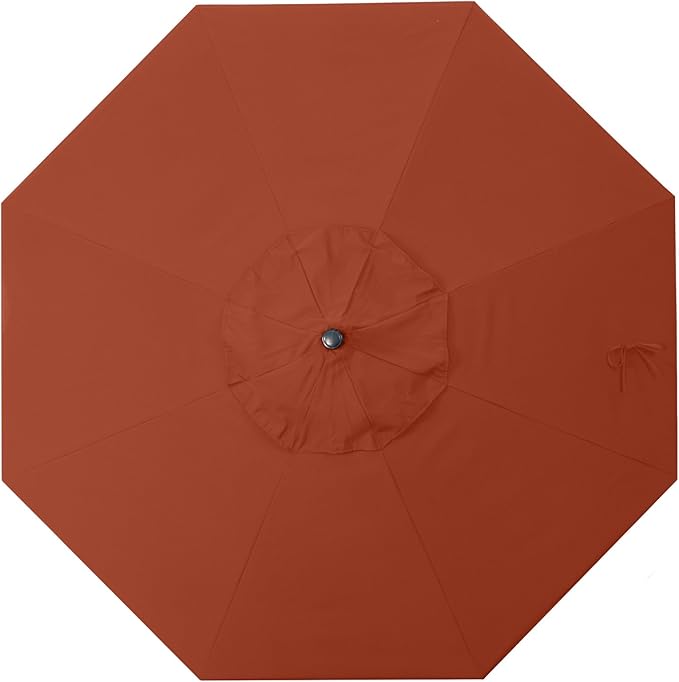 California Umbrella Replacement Canopy Cover in Sunbrella Terracotta Umbrella, 9' Round
