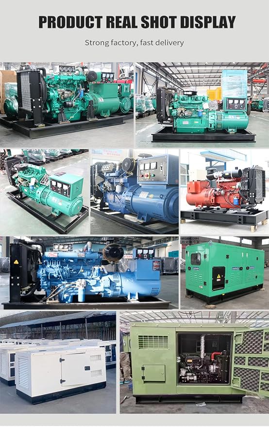Heavy Duty Portable Generator Set for Marine and Home with High-Temperature Resistant Pure Copper Motor, 200KW Silent Electric Generator Set for Emergency, Construction and Outdoor Power Supply