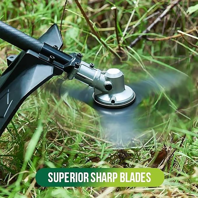 Steel Wire Grass Trimmer Head, 6 inch Universal Steel Wire Trimmer Head, Wire Trimming Head for weedeater, Tool-Free Installation (6 Blades)