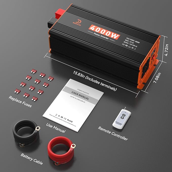 Inverter 12V DC to 110V/120V AC (4000W-010)
