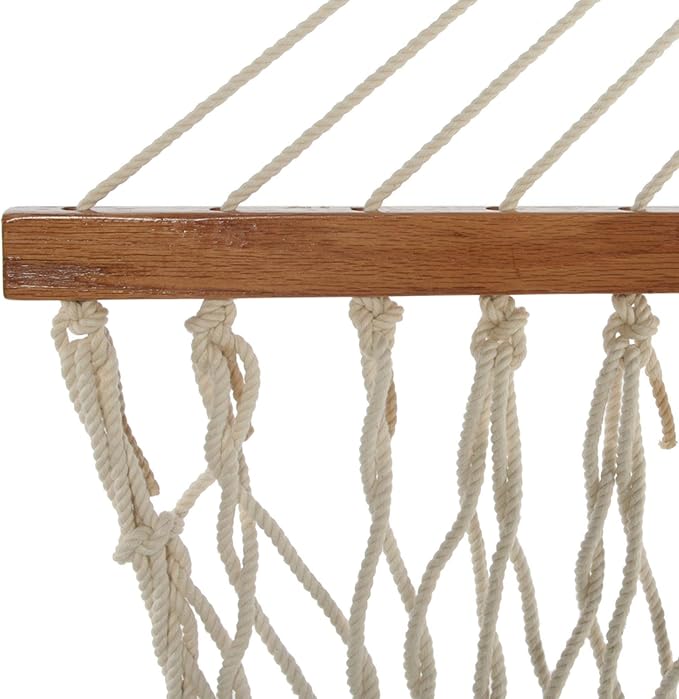 Original Pawleys Island 12OC Original Single Cotton Rope Hammock with Free Extension Chains & Tree Hooks, Handcrafted in The USA, Accommodates 1 Person, 450 LB Weight Capacity, 12 ft. x 50 in.