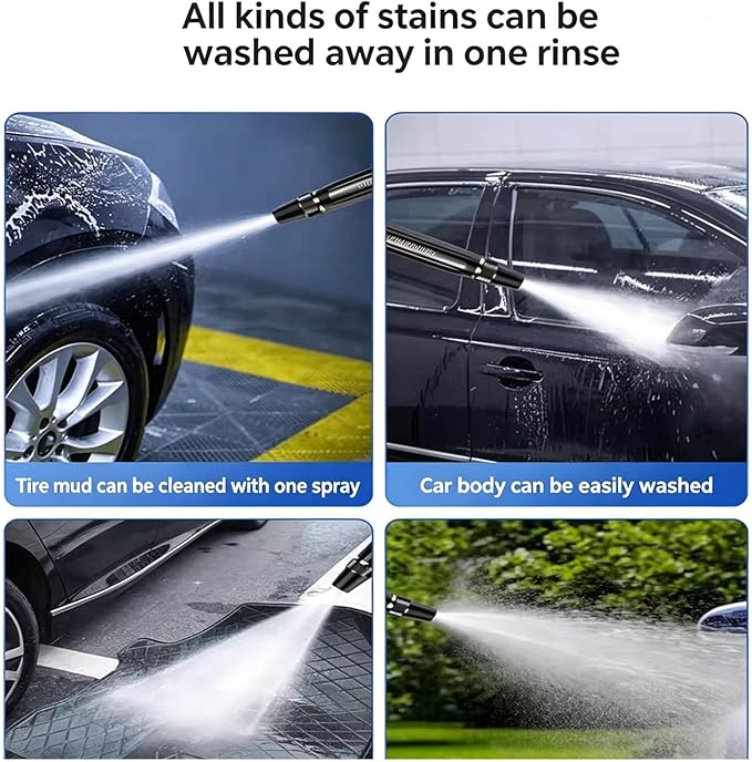 Unismart Power Washer, Powerful High-Pressure Water Gun for Car Cleaning, Home High-Pressure Car Wash Water Gun with Booster Nozzle, for Cars Washing (3pcs)