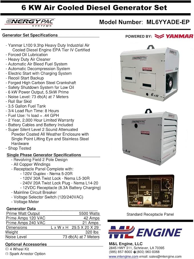 6KW Diesel Generator