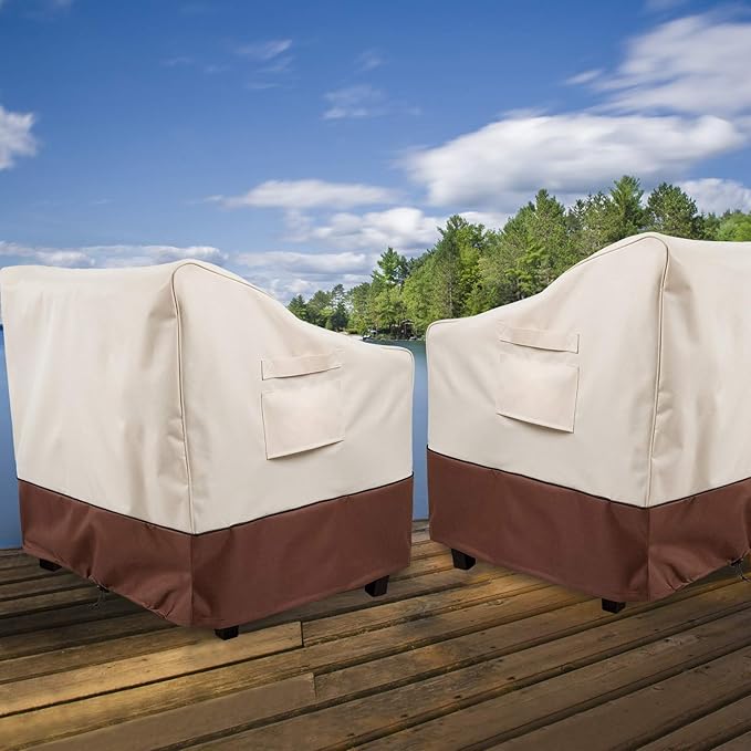 Patio Chair Covers Heavy Duty Outdoor Furniture Covers Waterproof Fits up to 30" W x 27" D x 36" H 2Pack