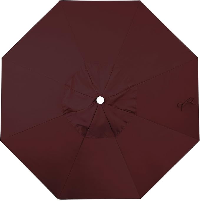 California Umbrella Replacement Canopy Cover in Pacifica Burgundy Umbrella, 7.5' Round