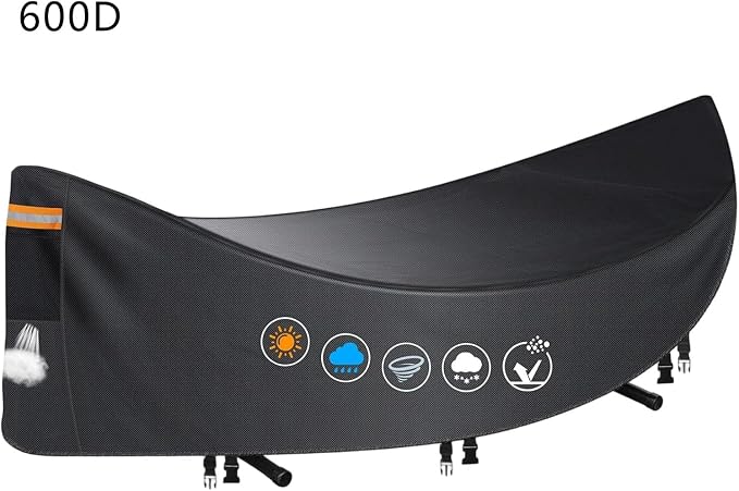 Hammocks Cover Waterproof - Breathable, Large Hammocks Cover with Buckle, Patio Hanging Chaise and Stand Cover, Universal Outdoor Hammock Cover for Garden, Patio & Beach Hammock Stand (Black#B)