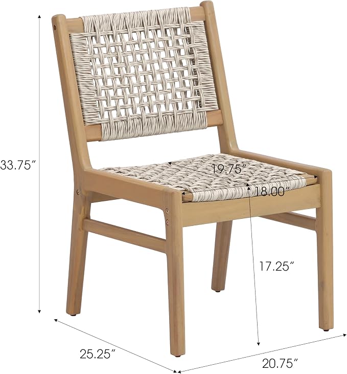 Christopher Knight Home Della Acacia Wood Dining Table Set for 6, 6 Piece Outdoor Dining Set with 70.75" Dinner Table, Bench and Armless Chairs, Patio Furniture Set for Dinner, Light Teak+Light Grey