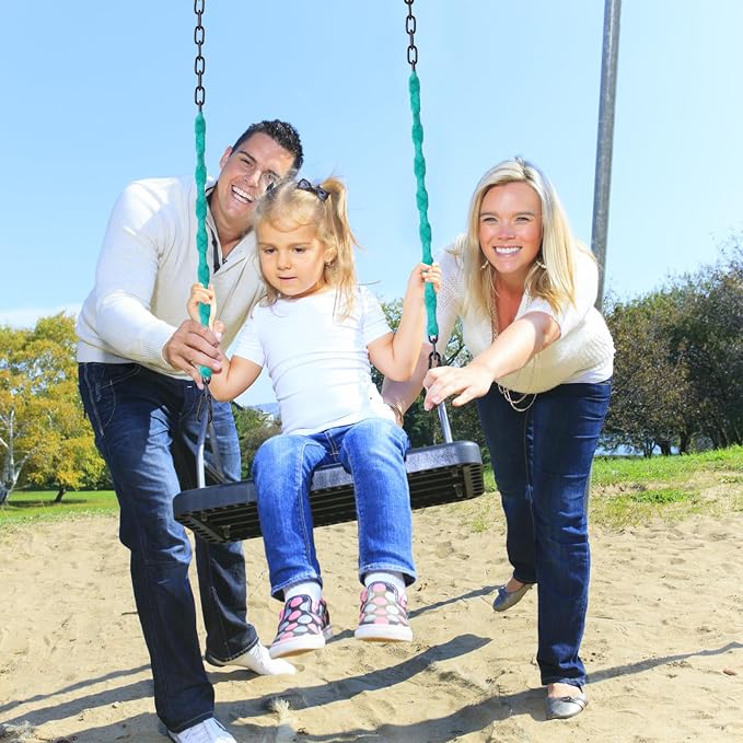 JACNITAD 64inch Hanging Swing Chair Chain (2)+ 4 Free Quick Links, 1000LB Load Bearing,Indoor and Outdoor Playground Swings, Hammocks, Sandbags Swing Chains