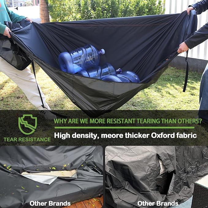 Outdoor Sofa Cover Waterproof 420D Oxford Fabric Patio Loveseat Covers with Windproof Straps Dustproof Protection for Furniture 74x35x35 inch Fits Most Outdoor Loveseats