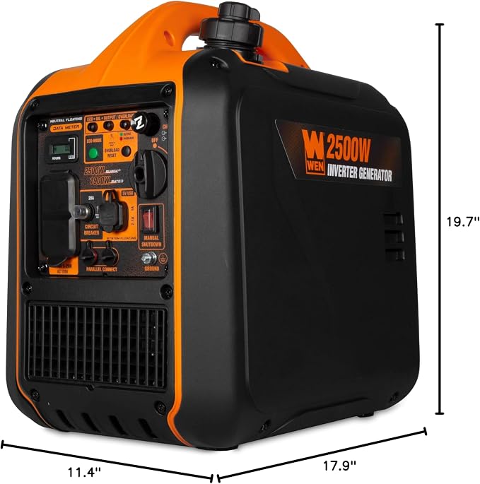 WEN 2500-Watt Inverter Generator, Quiet, Portable, and Lightweight with Fuel Shut Off (56250i)