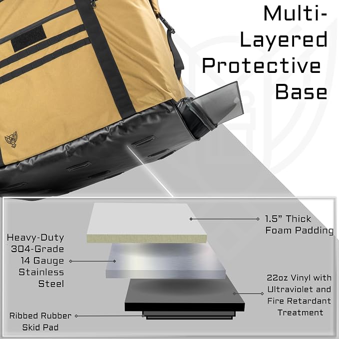 Xtreme Sight Line ~ G CUBƎ 450 + G SØLAR 180 Faraday Bag for Large Generators and Solar Panels ~ Protects Against EMP/CME/EMF/RF ~ Diamond Form Farday Lined Interior ~ Coyote Brown