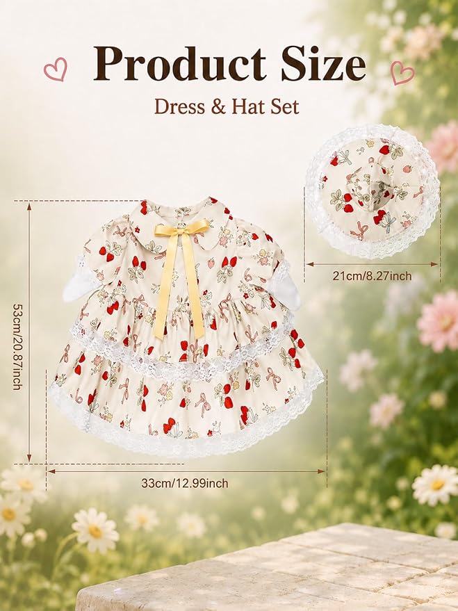 Porch Goose Outfits - 23" /17" Porch Goose Clothes for Lawn Yard (White-D)