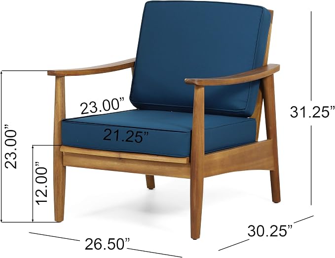 Willowbrook Outdoor 4pc Chat Set - Acacia Wood - Teak