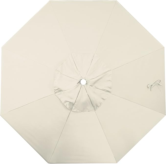 California Umbrella Replacement Canopy Cover in Antique Beige Olefin Umbrella, 9' Round