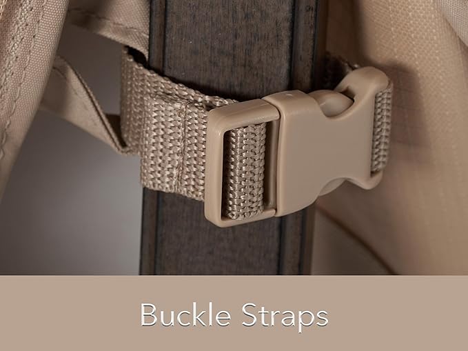 Covermates Ultima Outdoor Chair Cover – Heavy-Duty 600D Polyester Patio Protection, Weather-Resistant, Drawcord Hem, Mesh Vents, Fits Garden & Deck Chairs, 32W x 32D x 35H - Set of 2, Ripstop Tan