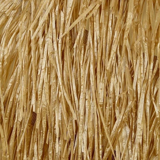 8' Hula Thatched Tiki Umbrella Natural Color,1.5 inch dia. Aluminium Pole,16 pcs Fiberglass Ribs, Plastic Straw Umbrella Canopy,Sun Protection UPF50+, Fabric Carry Bag Included