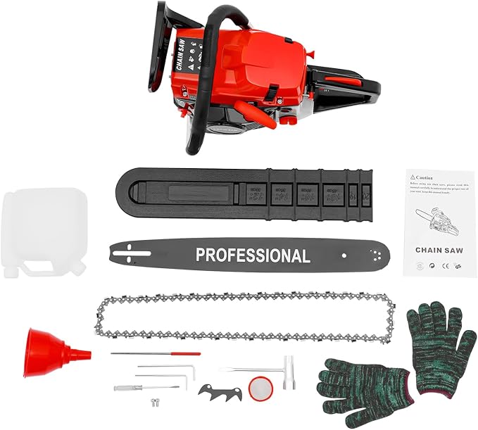 20 Inch Gas Powered Chainsaw 58CC Cordless Handheld Chainsaw Portable Chain Saw for Gardens Farms Forests Orchards,10500RPM