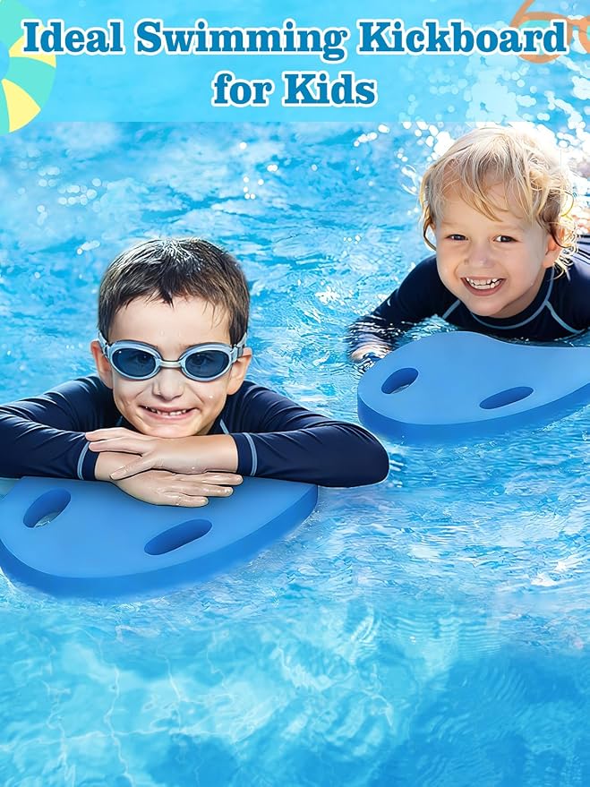 Swimming Kickboard for Kids - Swimming Training Aid Kickboard with Handrail Hole, Practising Swimming Kickboard for Beginners, Safety Swim Board Auxiliary for Children Summer Pool Party