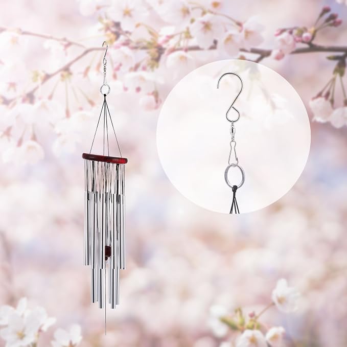 TecUnite 20 Pack Wind Spinner Swivel Hooks Clips for Hanging Wind Spinners Chimes Crystal Twisters Garden Bells Party Supply