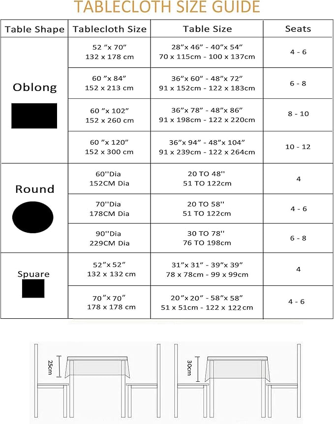 Outdoor Tablecloth Wrinkle-Free Stain Resistant Waterproof Polyester Fabric Table Cover with Zipper Umbrella Hole for Picnic/Party/Dinner/Patio Garden(60inch Round,Zippered,Denim Blue)